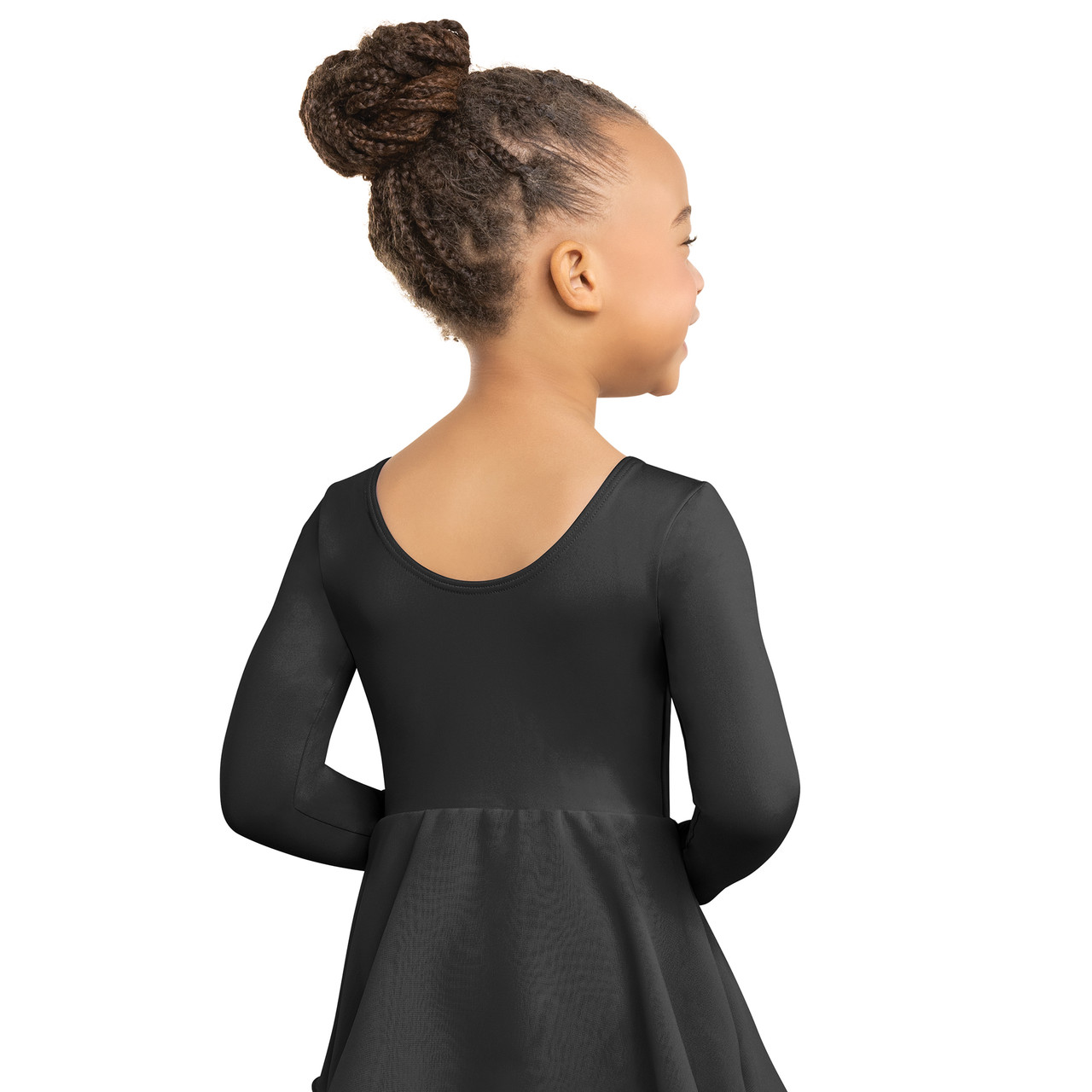 SCOOP NECK LONG SLEEVE DRESS