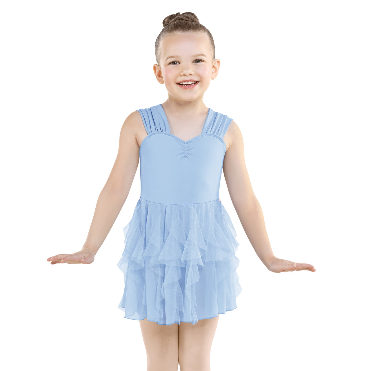 PINCH-FRONT WATERFALL DRESS