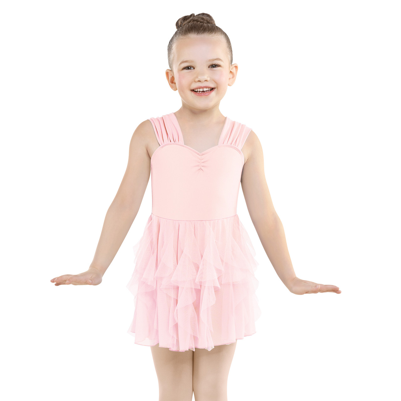 PINCH-FRONT WATERFALL DRESS