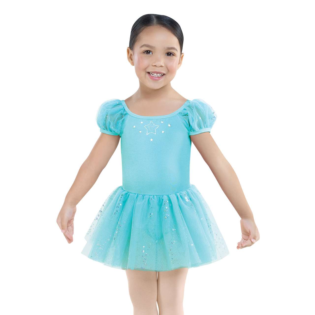 SPARKLE PUFF SLEEVE DRESS